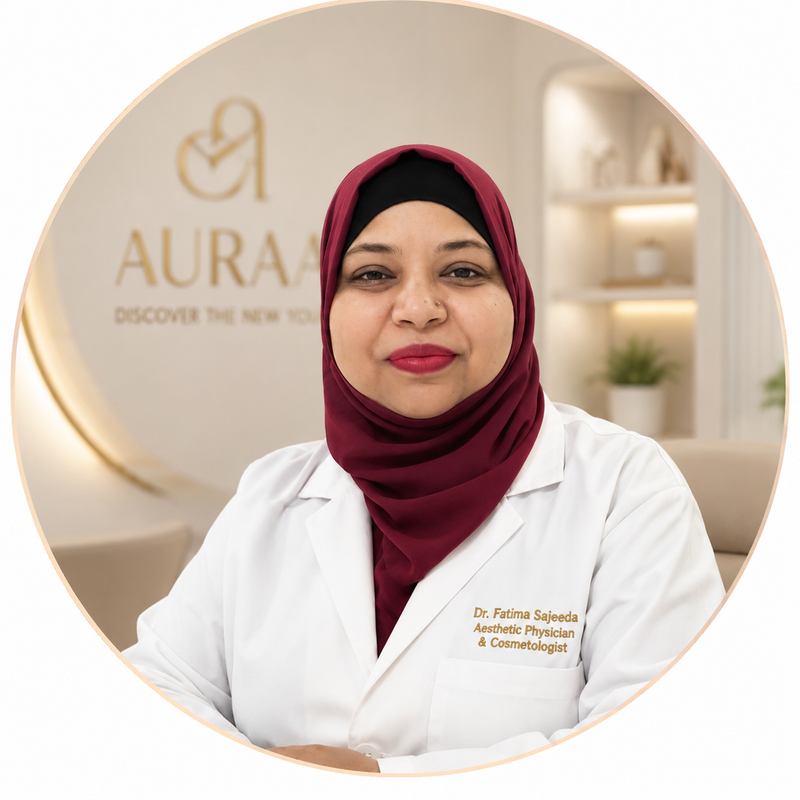 Dr. Fatima Sajeeda, Integrative Medicine Practitioner and founder of Auraa Skincare Clinic, Film Nagar, Hyderabad